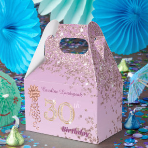 Ballotins Belle Ruban Pailleté Rose Gold pour 30e Anniversai