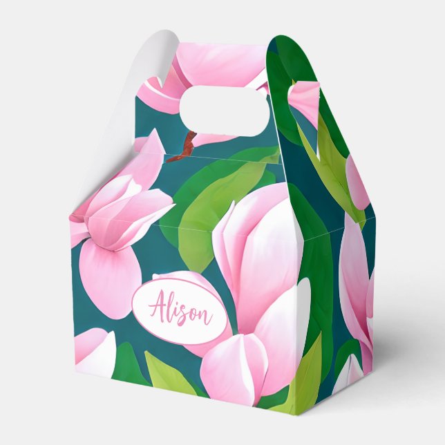 Ballotins Belles fleurs de Magnolia rose (Verso)