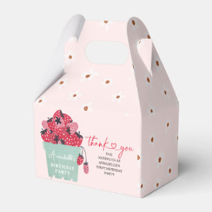 Ballotins Berry First Birthday Party Invitation fraise