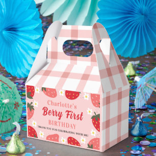 Ballotins Berry First Birthday Party Invitation fraise F