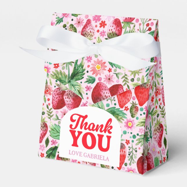 Ballotins Berry fraise Premier anniversaire Merci (Verso)