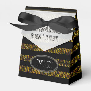 Ballotins BG01 Parties scintillant Gold & Black Stripes Part
