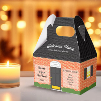 Ballotins Bienvenue à la maison Maison en briques Toit noir 