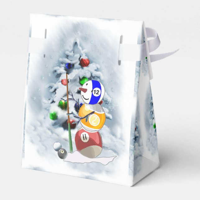 Ballotins Billard Ball Snowman Noël (Arrière)