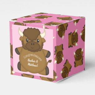Ballotins Bison Baby shower Buffalo rose