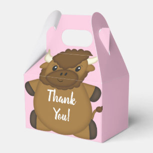 Ballotins Bison Baby shower Buffalo rose