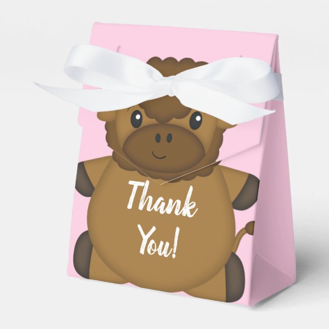 Ballotins Bison Baby shower Buffalo rose (Verso)