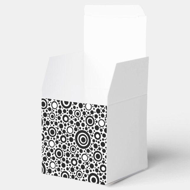 Ballotins Black Dots & Circle Pattern + your text & backgr. (Ouvert)