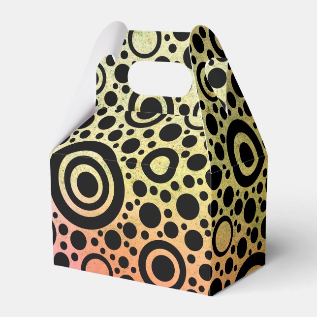 Ballotins Black Dots & Circle Pattern + your text & backgr. (Verso)