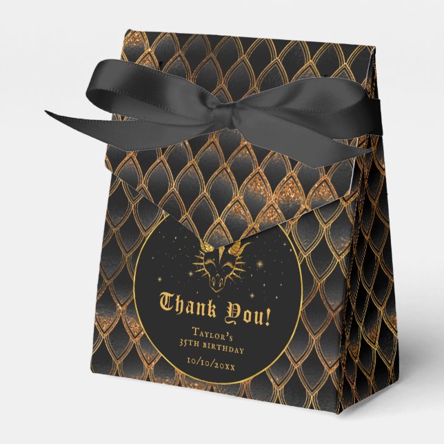 Ballotins Black Dragon Scales Or Anniversaire Merci (Verso)