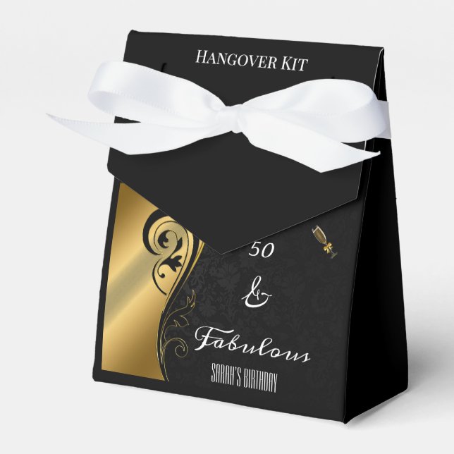 Ballotins Black Gold 50 et Fabulous Birthday Hangover Kit (Verso)