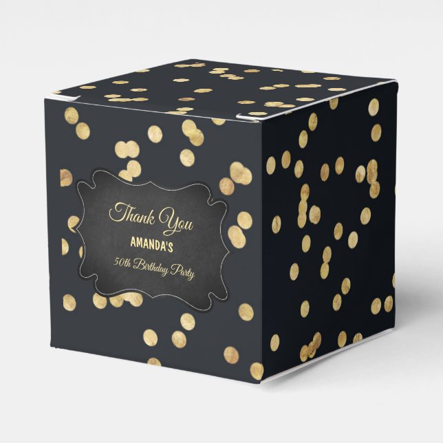 Ballotins Black Gold Yellow Parties scintillant Party (Verso)