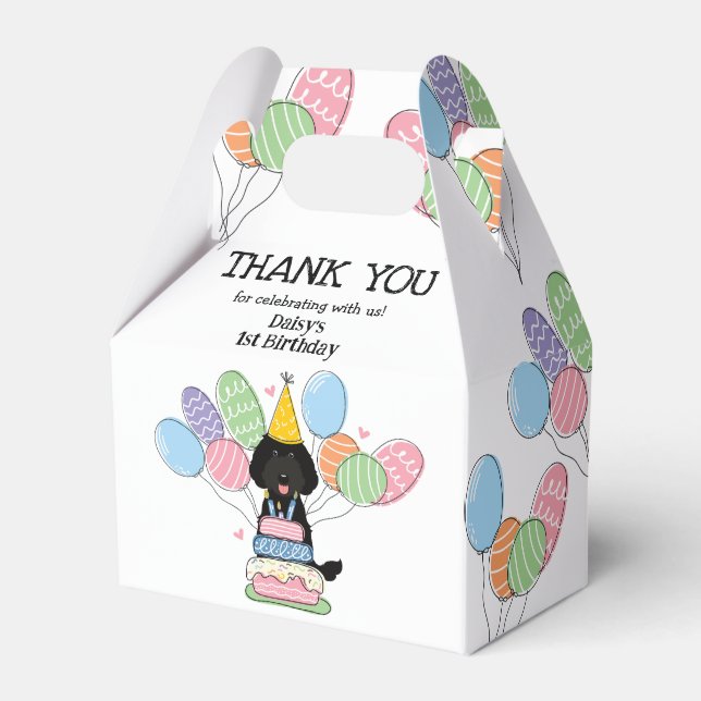Ballotins Black Labradoodle Anniversaire Merci Ballotin (Verso)