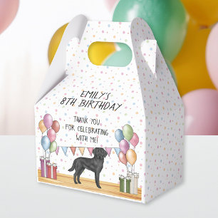 Ballotins Black Labrador Retriever Pastel Anniversaire Merci