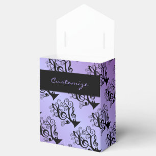 Ballotins Black & Purple Music Treble Clef Tree Ballotin