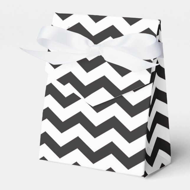 Ballotins Black & White Chevron Modern Party Favoriser les b (Verso)