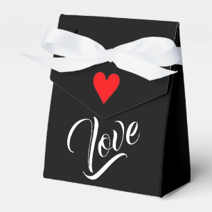 Ballotins Black & White Love avec Ballotin de tente cardiaqu