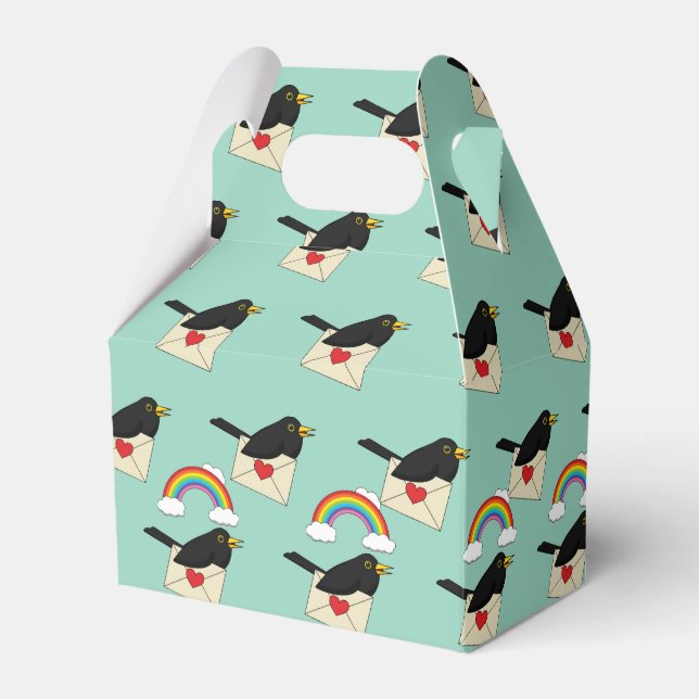 Ballotins Blackbird Flying Above the Rainbow with Letter  (Verso)