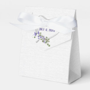 Ballotins blanc Coeur et Fleurs pourpres Ballotin