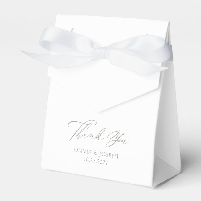 Ballotins Blanc et vert Sage | Mariage italien classique (Verso)
