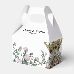 Ballotins Blanc Floral Design mariage Favoriser les boîtes