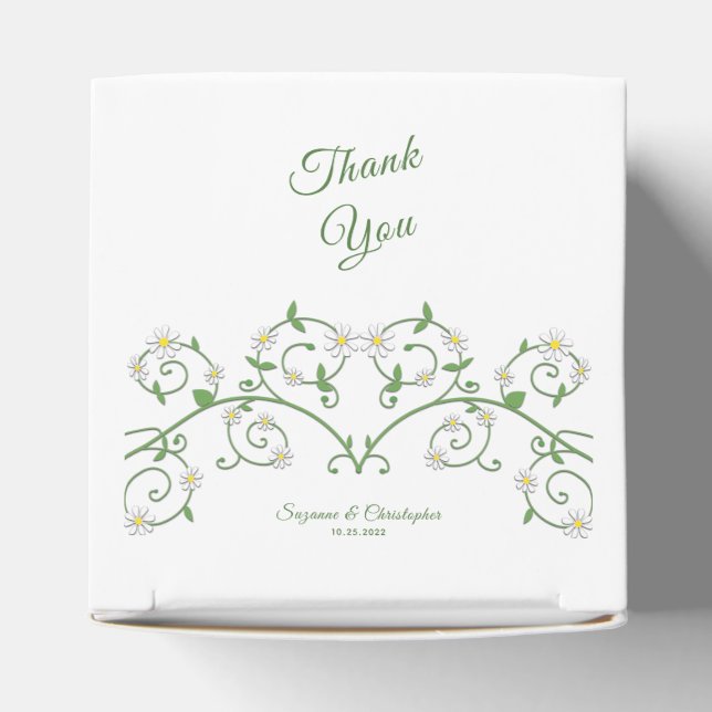 Ballotins Blanc Flower Vine Heart Classic Ballotin (Haut)
