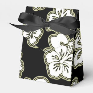 Ballotins Blanc Tan noir Hibiscus Fleur Party Favoriser boît