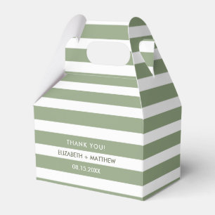 Ballotins Blanc Vert Grille Motif Mariage Faveur Boîtes