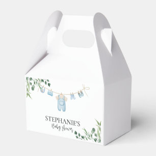 Ballotins Blanchisserie Baby shower bleu verdure