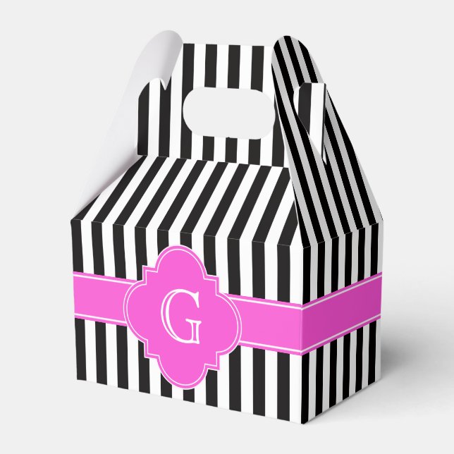 Ballotins Blancs noirs, Monogramme Quatrefoil Rose Chaud (Verso)