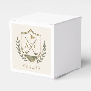 Ballotins Blason de golf à monogramme élégant pour mariage
