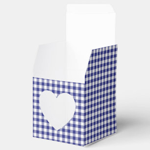 Ballotins Bleu-blanc Ginham-PARTY FAVOR BOX, coeur carré