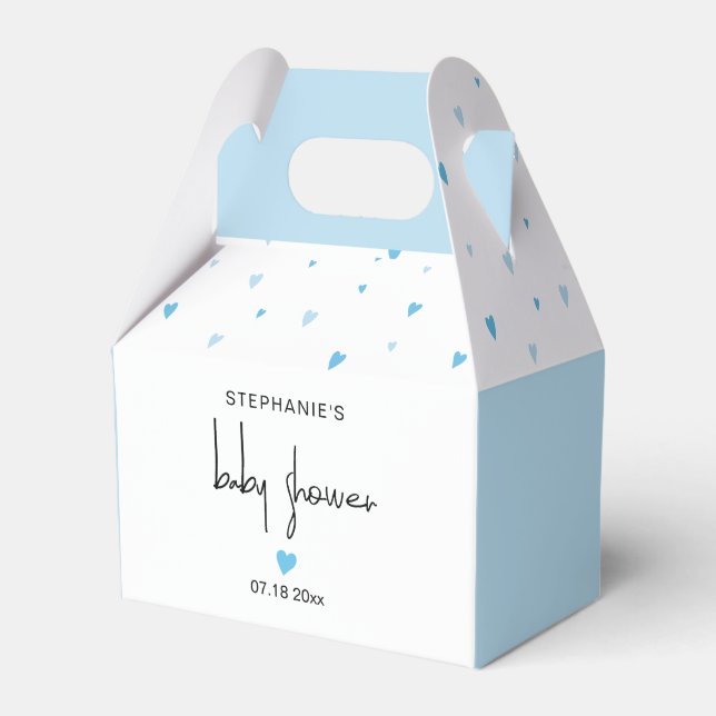 Ballotins Bleu Coeurs Baby Boy Douche Joli Ballotin (Verso)