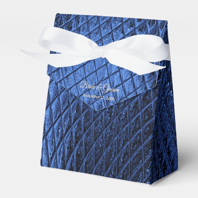 Ballotins Bleu Décoratif Moderne Mariage Favor Box (Verso)
