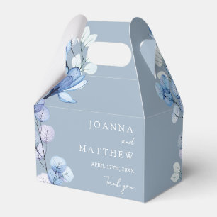 Ballotins Bleu Dusty Élégant Mariage Floral moderne