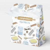 Bleu et blanc Accueil biscuits cuits ou tranche de