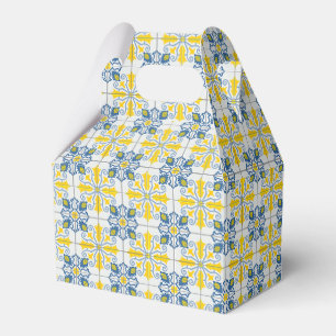 Ballotins Bleu et jaune joli carrelage portugais motif