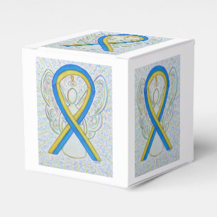Ballotins Bleu et Jaune Sensibilisation Ruban Party Favorise