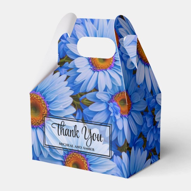 Ballotins Bleu floral bleu tournesol bleu marguerites motif (Verso)