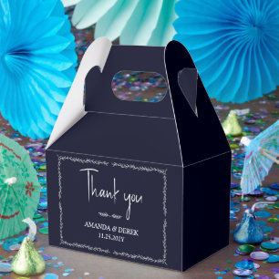 Ballotins Bleu foncé riche boîte de préférence mariage