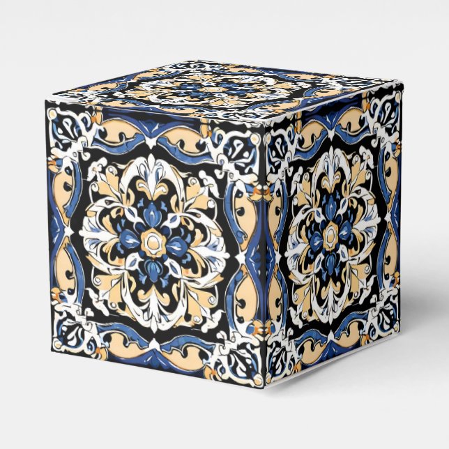 Ballotins Bleu jaune noir Azuleju espagnol marocain (Verso)