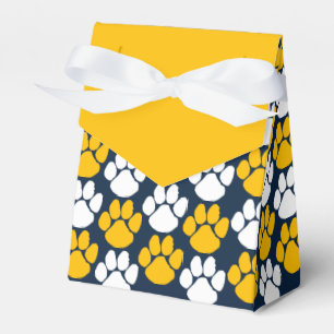 Ballotins Bleu Marine et or répétition Pawprint Cadeau