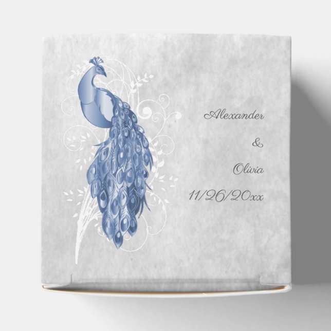 Ballotins Bleu Peacock Mariage Favor Box (Haut)