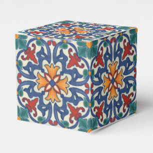 Ballotins Bleu Rouge Turquoise Orange Blanc Azulejos Motif