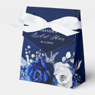 Ballotins Bleu Royal Blanc Métallisé Fleurie Mariage Fa