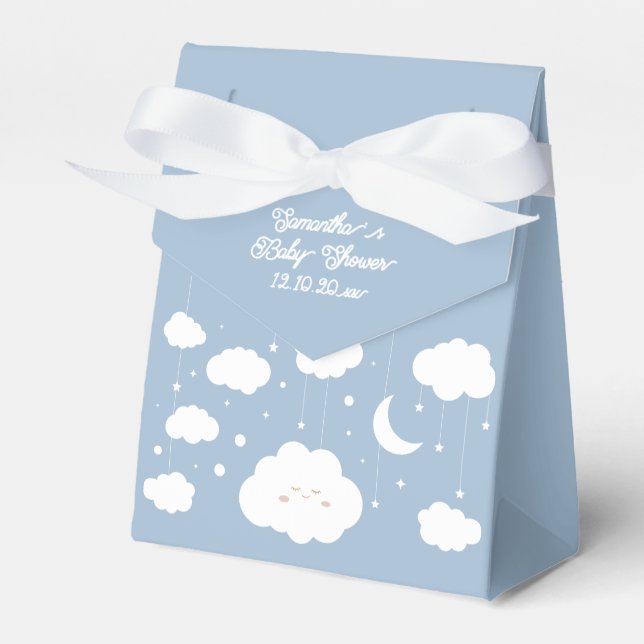Ballotins Bleu sur nuage 9 Baby shower (Verso)