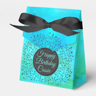 Ballotins Bleu Turquoise botanique enchanteur Personnalisé