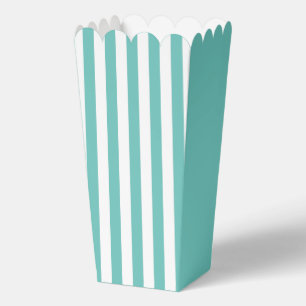 Ballotins Bleu vert Tosca Stripes Popcorn Ballotin