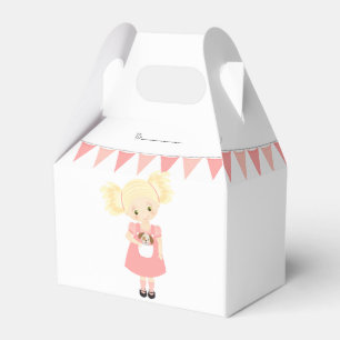 Ballotins Blonde mignonne Anniversaire fille et chiot