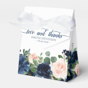 Ballotins Blooms Chics Floral bleu marine et rose pâle